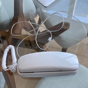 Sleek White Corded Telephone